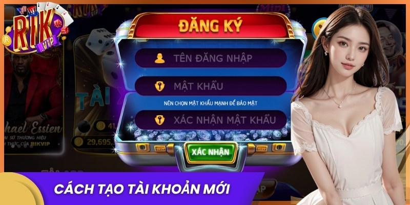 Cách tạo tài khoản mới
